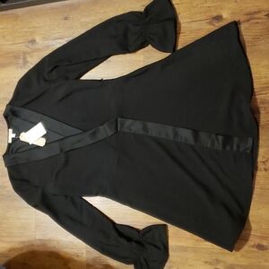 GB new with tags faux wrap little black dress ruffle cuffs